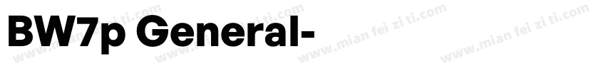 BW7p General字体转换
